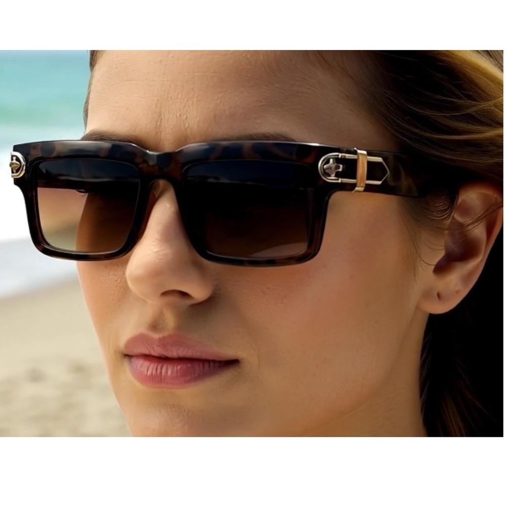 Chic Leopard Print Oversized Women Sunglasses Tortoise Shell LadyBrown Lens 2025